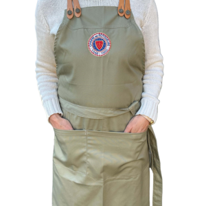 Förkläde Khaki-grön med hängslen (L–XL)